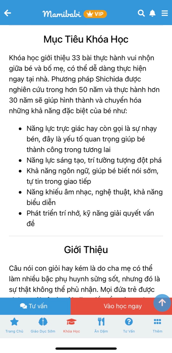 GIÚP CON THÔNG MINH HƠN NHỜ NHỮNG TRÒ CHƠI ĐƠN GIẢN TỪ MAMIBABI
 
Nhiều mẹ đã từng nghe đến cụm từ “Giáo dục não phải” đúng không ạ?
 
Trong khi não trái chủ yếu kiểm soát lý trí, tư duy phân tích, sự logic, khả năng toán học, kỹ năng giải quyết vấn đề… thì não phải là thiên hơn về cảm xúc, cảm nhận, sự sáng tạo… Nói một cách dễ hiểu hơn thì não phải sẽ đem tới cho chúng ta một cuộc sống bay bổng, mộng mơ và mềm mại hơn, cũng như thiên hơn về nghệ thuật. Vì vậy, muốn trẻ thông minh, sáng tạo và có một cuộc sống cân bằng, chúng ta cần chú ý giáo dục não phải cho con ngay từ nhỏ.

Hiện nay Mamibabi đã có sẵn khóa học “Giáo dục não phải cho bé” với 34 bài học ngắn, giúp bố mẹ dễ dàng chơi cùng con. Nếu mẹ nào đã có tài khoản VIP Mom thì mẹ có thể xem ngay tại đây https://mamibabi.com.vn/coursev2/4/khoa-hoc-giao-duc-nao-phai-theo-phuong-phap-shichida-sang-tao-va-thong-minh-dot-pha-cho-tre-tu-0-6-tuoi

Trên đây chỉ là 1 trong số 56 khóa học về mang thai và nuôi dạy con của Mamibabi. Mẹ có thể xem tất cả các khóa học tại đây https://mamibabi.com.vn/khoa-hoc

------------------------------------------

Mamibabi là ứng dụng thai giáo và giáo dục sớm duy nhất tại Việt Nam:
· Được sáng lập bởi chuyên gia thai giáo Phạm Ngọc Thắng, tác giả cuốn sách “Rủ chồng thai giáo”
· Được xây dựng theo hướng “1 tài khoản – ngàn nội dung”, bạn chỉ cần mua tài khoản VIP Mom 1 lần duy nhất để đọc hàng ngàn nội dung

- Hơn 500 hoạt động giáo dục sớm cho bé từ 0 - 6 tuổi https://mamibabi.com.vn/khoa-hoc#gds 
- Hơn 300 món ăn dặm cho bé từ 6 tháng đến 2 tuổi https://mamibabi.com.vn/an-dam
- Thực đơn 280 ngày mang thai cho mẹ bầu https://mamibabi.com.vn/thai-giao-dinh-duong
- 56 khóa học toàn diện và chuyên sâu dành cho mẹ bầu và bé 0 - 6 tuổi: https://mamibabi.com.vn/khoa-hoc
- Mẹ được tư vấn mọi vấn đề về mang thai – thai giáo – nuôi con https://mamibabi.com.vn/community
- Lộ trình tăng cân 40 tuần của mẹ https://mamibabi.com.vn/special/pregnancy_weight_gain
- Bảng cân nặng thai nhi 40 tuần https://mamibabi.com.vn/news/95/can-nang-va-chieu-dai-thai-nhi-theo-chuan-who-2022
- Hơn 3000 hoạt động thai giáo giúp mẹ vui bé khỏe https://mamibabi.com.vn/vip/info?mode=1
- Hơn 1000 bản nhạc thai giáo và karaoke thai giáo https://mamibabi.com.vn/nhac-thai-giao 
- Hơn 1000 bài thơ và câu truyện thai giáo tiếng Anh, tiếng Việt, Ehon, audio https://mamibabi.com.vn/newscategory/15/truyen-thai-giao#fetalMenuPopup
- Những bài viết mới liên tục được tổng hợp và cập nhật https://mamibabi.com.vn/knowledge